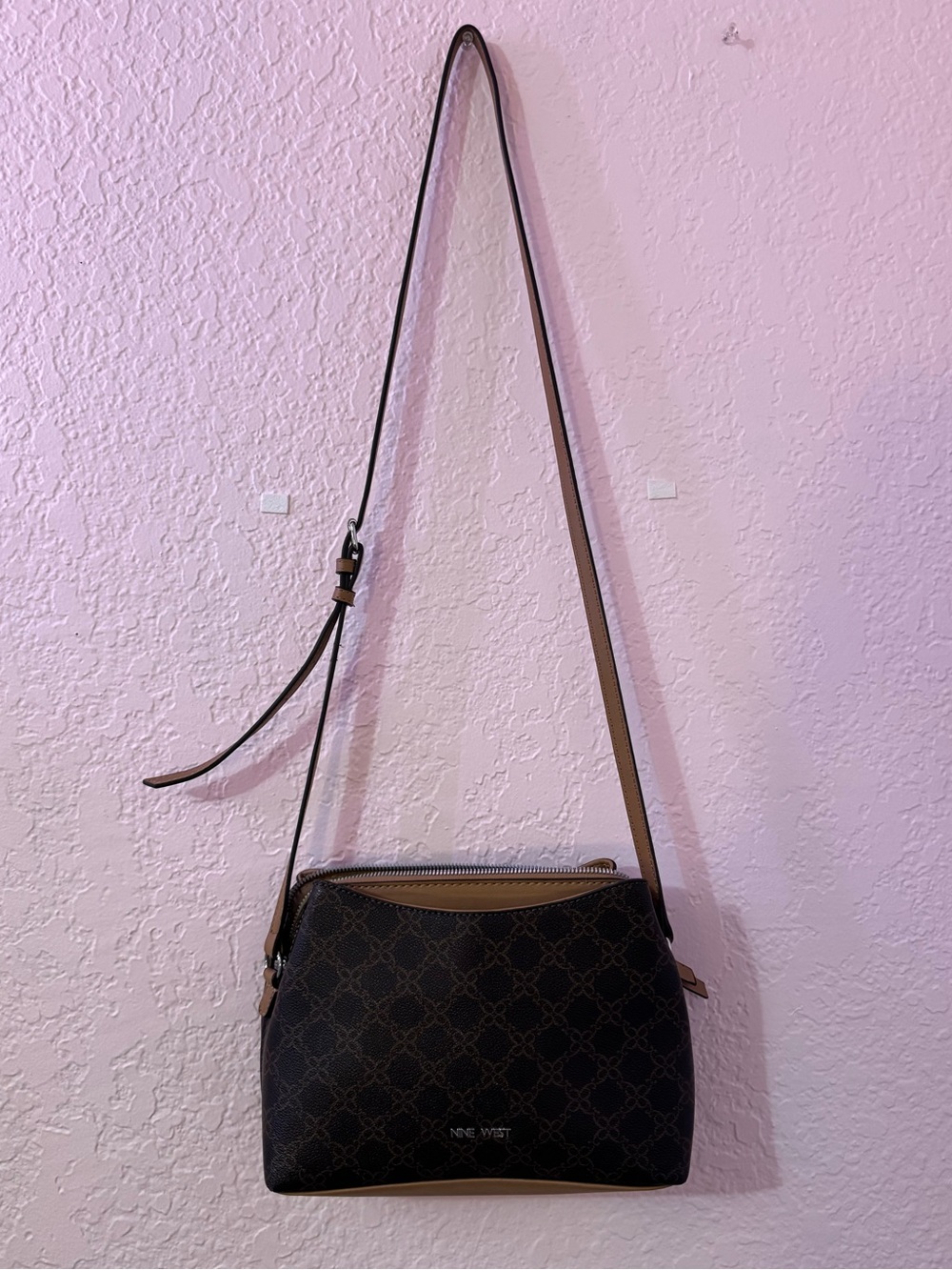 Nine West Black and Tan Crossbody Bag